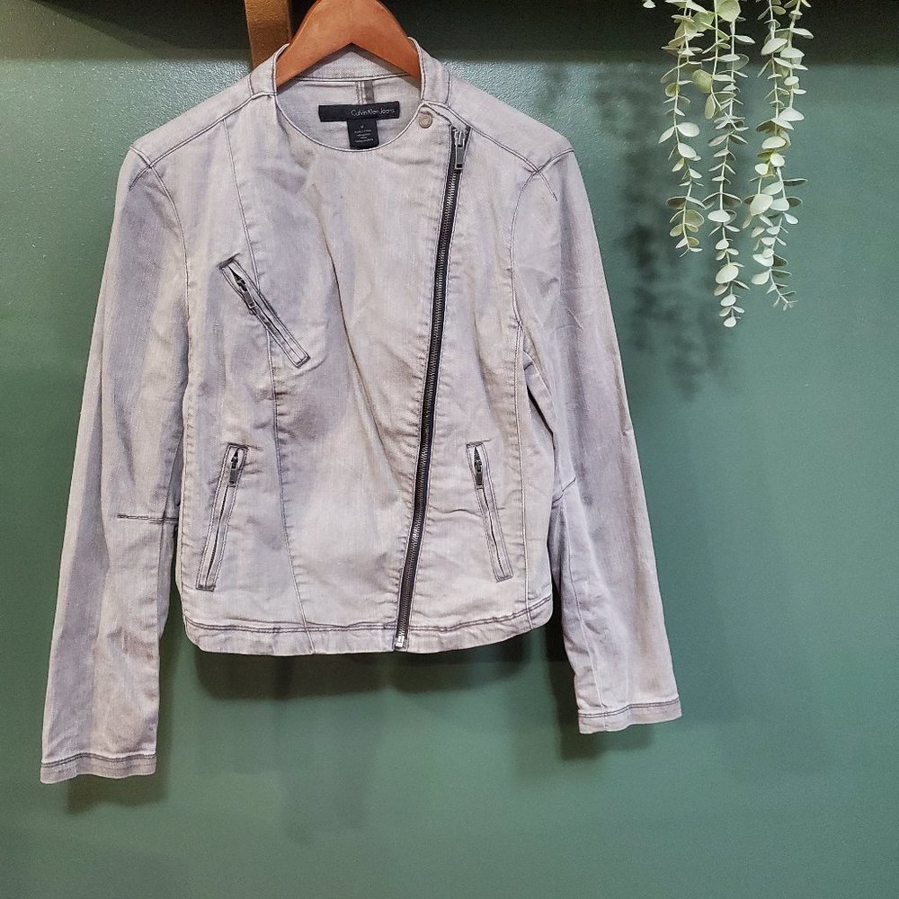Calvin Klein | Denim Moto Jacket